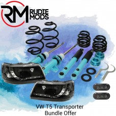 VW T5 Transporter Bundle - Vanslam Coilovers, R8 Lights & Side Repeaters